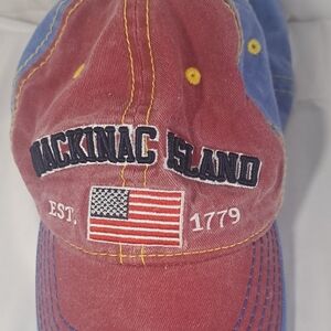 Mackinac Island Red and Blue Cap